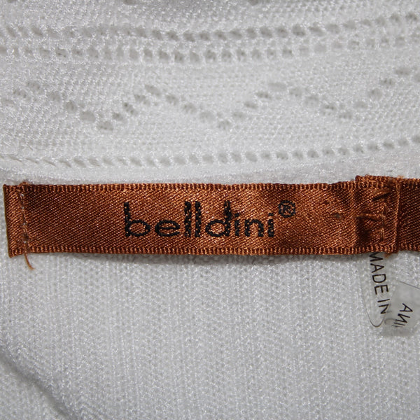 Belldini Sz M White Draped Collar Asymmetrical No Fabric Label Wrap Jacket