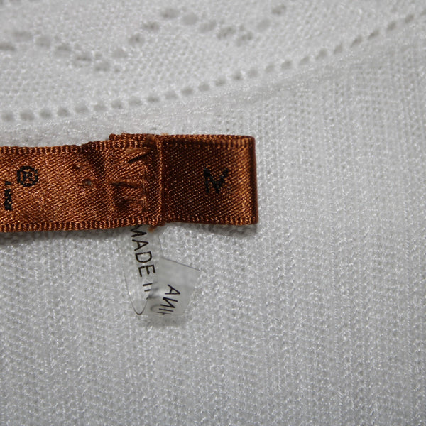 Belldini Sz M White Draped Collar Asymmetrical No Fabric Label Wrap Jacket