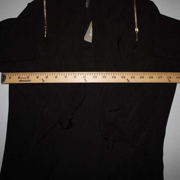 Chicos Travelers NEW Sz 1 Light Chocolate Chip Zipper Acetate Spandex Jacket