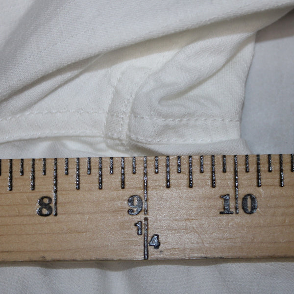 Sundance Shorts NEW Sz 6 x  White Silver Button High Waist Roll Tab Cotton Short