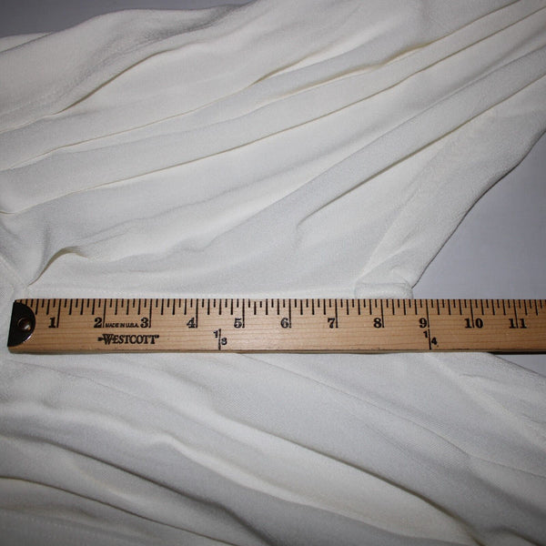 Laise Adzer Sz 4 x 26 Ivory White High Waisted Pleaded Front Flared Cotton Pant