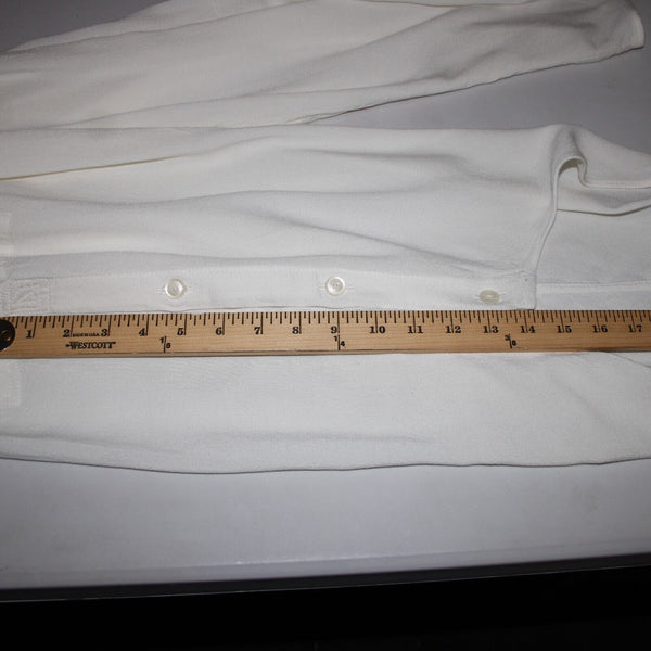 Laise Adzer Sz 4 x 26 Ivory White High Waisted Pleaded Front Flared Cotton Pant