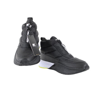 Sorel NEW Sz 7.5 Black White Lime Insulated Waterproof Zip Up 1" Booties