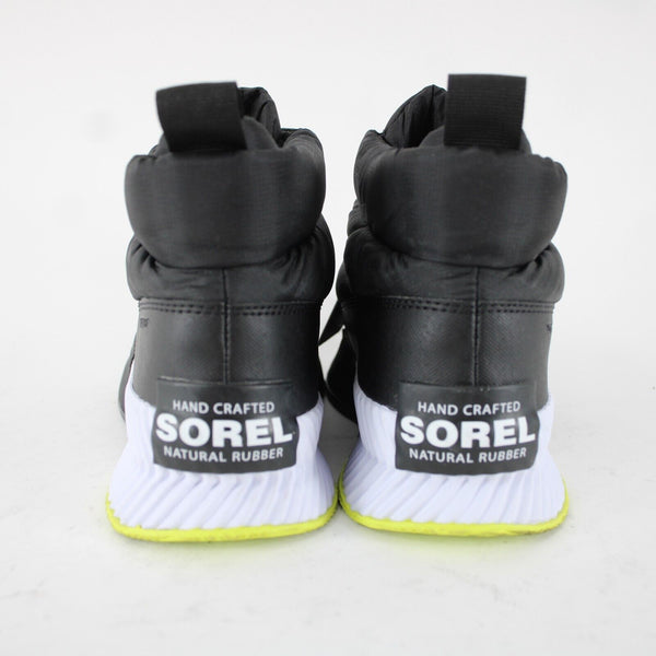 Sorel NEW Sz 7.5 Black White Lime Insulated Waterproof Zip Up 1" Booties