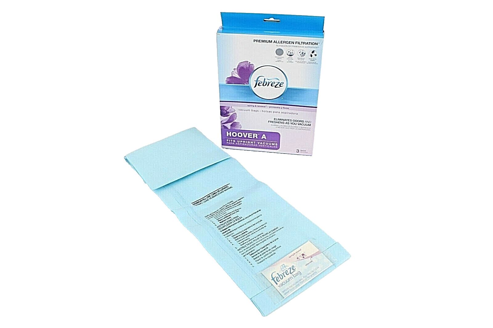 Hoover A Premium Allergen Filtration Fabreeze Upright Vacuum Bags