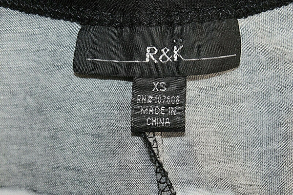 R&K NEW $60 XS Black White Stripe Rayon Spandex Flared Maxi Dress