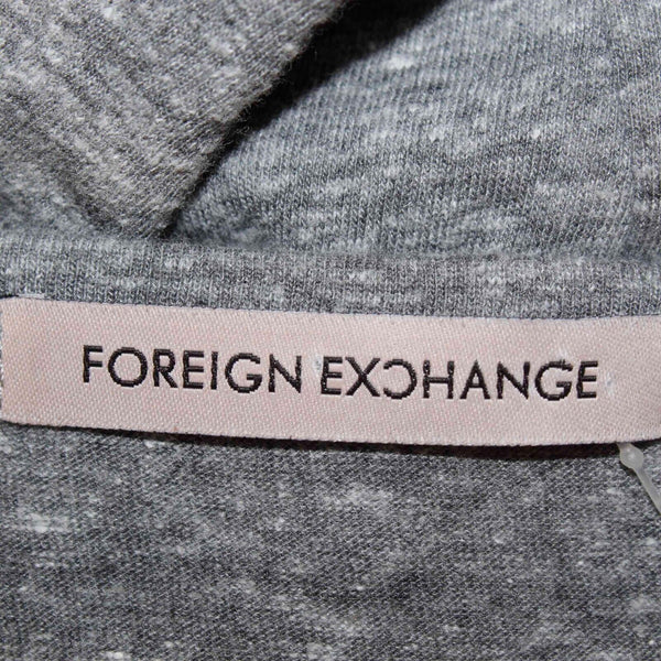 Foreign Exchange NEW Sz S Gray Ruching Mid Sleeve Polyester Cotton Dress