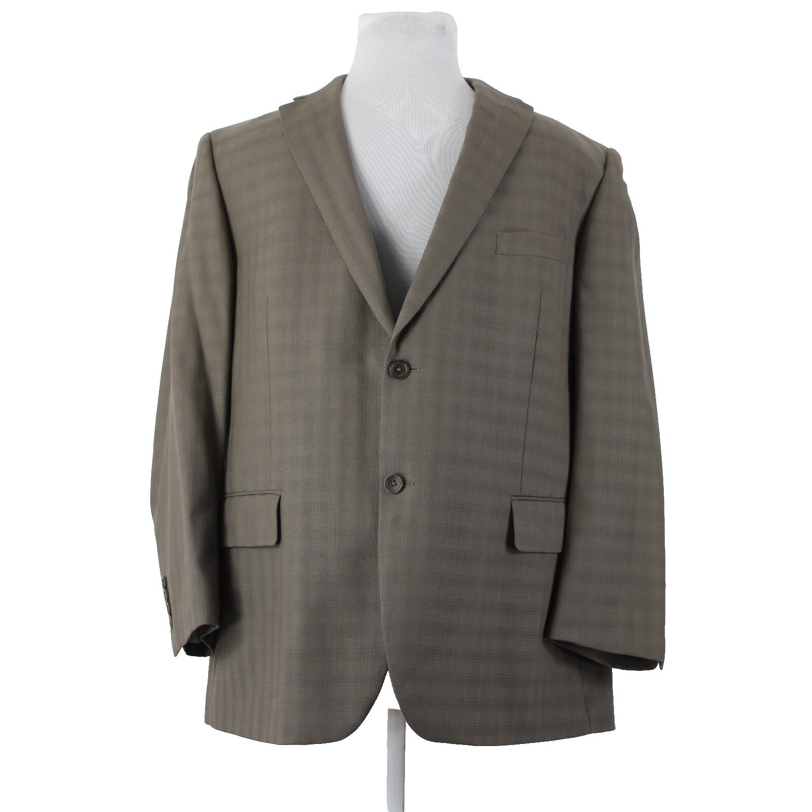 Pronto Uomo Platinum Sz 46 Short Brown Two Button Lined 100% Wool Blazer