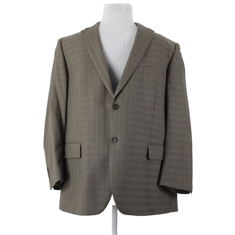 Pronto Uomo Platinum Sz 46 Short Brown Two Button Lined 100% Wool Blazer