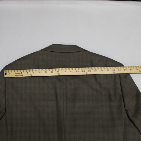 Pronto Uomo Platinum Sz 46 Short Brown Two Button Lined 100% Wool Blazer