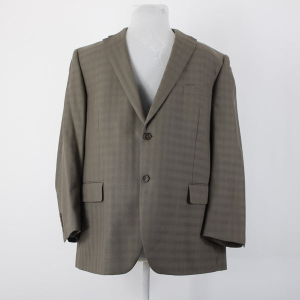 Pronto Uomo Platinum Sz 46 Short Brown Two Button Lined 100% Wool Blazer