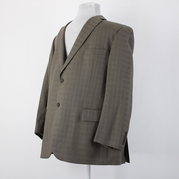 Pronto Uomo Platinum Sz 46 Short Brown Two Button Lined 100% Wool Blazer