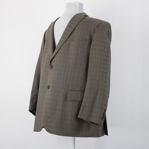 Pronto Uomo Platinum Sz 46 Short Brown Two Button Lined 100% Wool Blazer