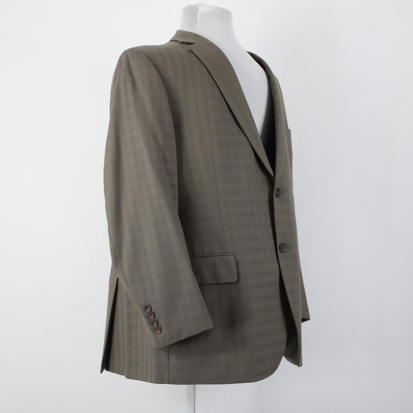 Pronto Uomo Platinum Sz 46 Short Brown Two Button Lined 100% Wool Blazer