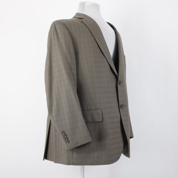 Pronto Uomo Platinum Sz 46 Short Brown Two Button Lined 100% Wool Blazer