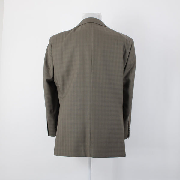 Pronto Uomo Platinum Sz 46 Short Brown Two Button Lined 100% Wool Blazer