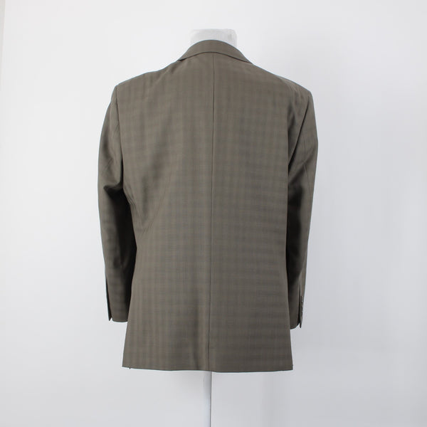 Pronto Uomo Platinum Sz 46 Short Brown Two Button Lined 100% Wool Blazer