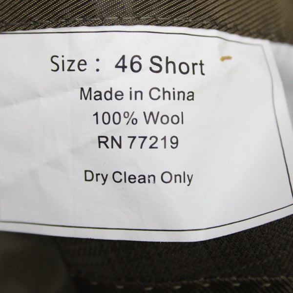 Pronto Uomo Platinum Sz 46 Short Brown Two Button Lined 100% Wool Blazer