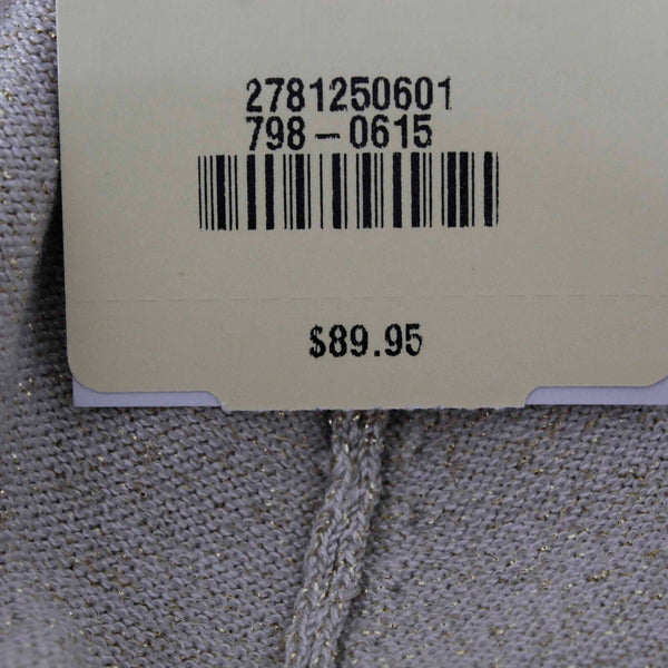 Soft Surroundings NEW $90 Sz S Tan Gold Metallic Jewels Viscose Blend Knit Wrap
