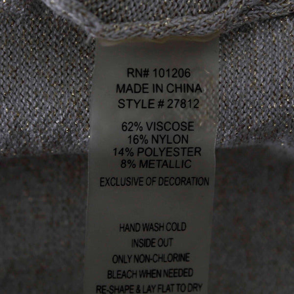 Soft Surroundings NEW $90 Sz S Tan Gold Metallic Jewels Viscose Blend Knit Wrap