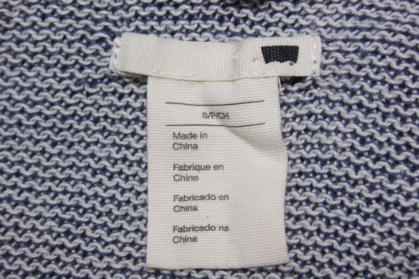 Levi's Sz S Heather Blue Cream Front Pocket Cotton Knit Hooded Sweater