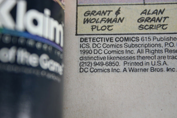 DC 1990 Batman In Detective Comics No. 615 Comic Book