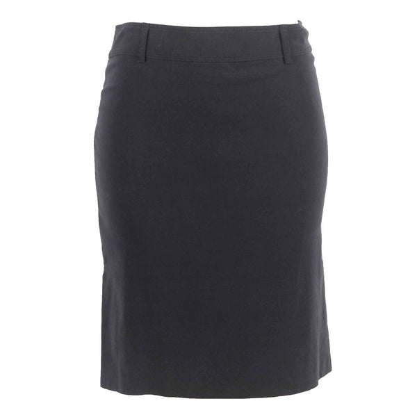 BCBGMAXAZRIA Sz 4 Black Lined Straight Side Slit Rayon Blend Skirt