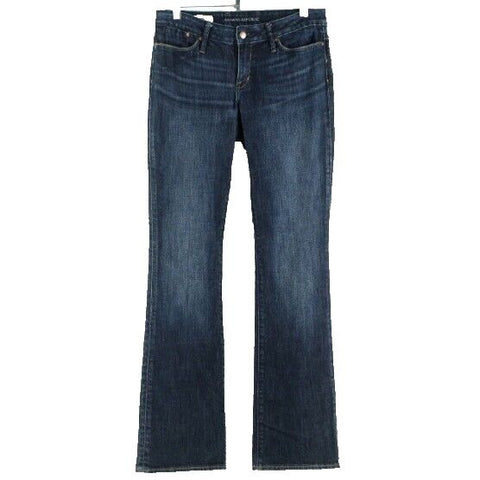 Banana Republic Sz 4 x 34 Navy Denim Cotton Spandex Urban Boot Cut Jean