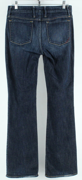 Banana Republic Sz 4 x 34 Navy Denim Cotton Spandex Urban Boot Cut Jean