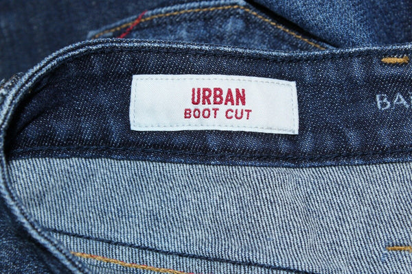 Banana Republic Sz 4 x 34 Navy Denim Cotton Spandex Urban Boot Cut Jean