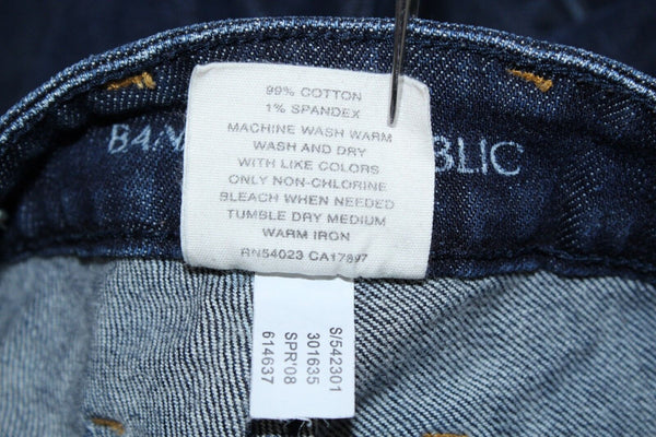 Banana Republic Sz 4 x 34 Navy Denim Cotton Spandex Urban Boot Cut Jean