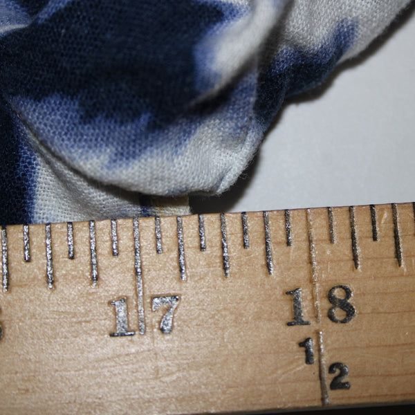 Chicos Sz 0 Blue White Yellow Collared Unlined Linen Rayon Wrap Sweater Jacket