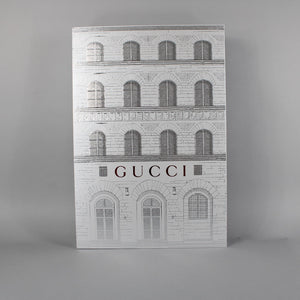 Gucci Silver Red Advent Christmas Theme 22" x 15" OPENED No ORNAMENT Box