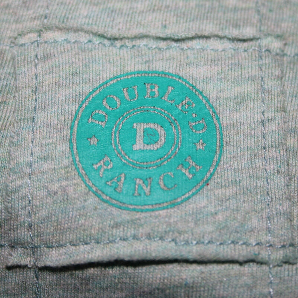 Double D Ranch Sz M Aqua Blue Multi Color Embroid Beaded V Neck 100% Cotton Top