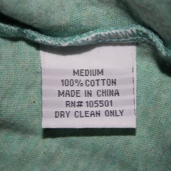 Double D Ranch Sz M Aqua Blue Multi Color Embroid Beaded V Neck 100% Cotton Top