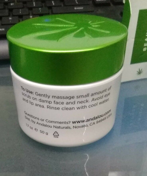 Andalou Naturals 1.7oz 50g Canna Cell X Foliate Scrub