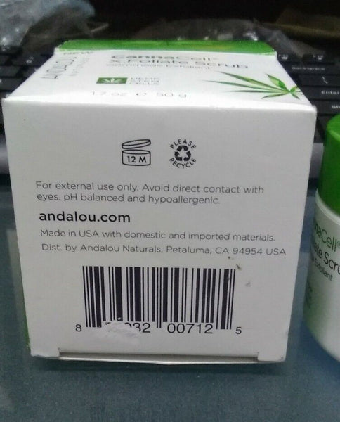 Andalou Naturals 1.7oz 50g Canna Cell X Foliate Scrub