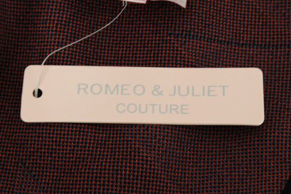 Romeo & Juliet NEW $208 Sz M Black Blue Coral Flat Knit Rayon Blend Dress