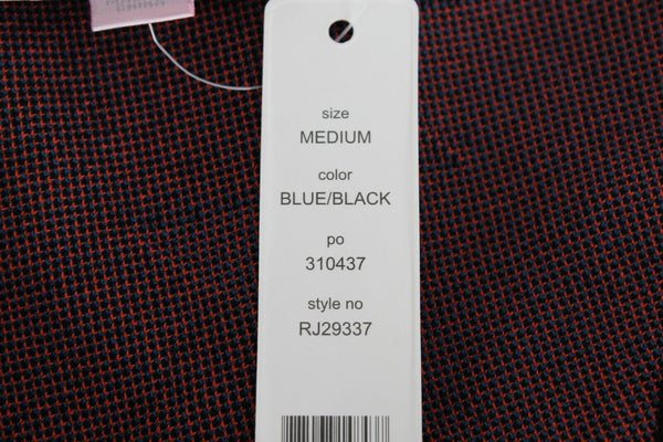 Romeo & Juliet NEW $208 Sz M Black Blue Coral Flat Knit Rayon Blend Dress