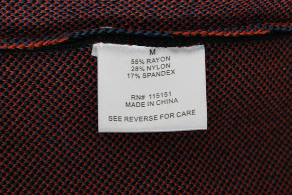 Romeo & Juliet NEW $208 Sz M Black Blue Coral Flat Knit Rayon Blend Dress