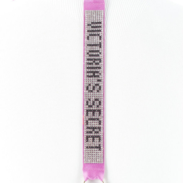 Victorias Secret NEW $70 Sz 34DD Purple Silver Rhinestone T Strap Poly Swim Top