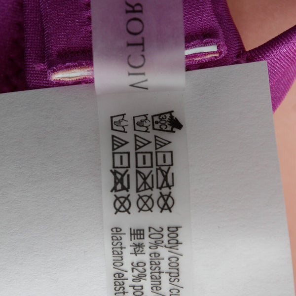 Victorias Secret NEW $70 Sz 34DD Purple Silver Rhinestone T Strap Poly Swim Top