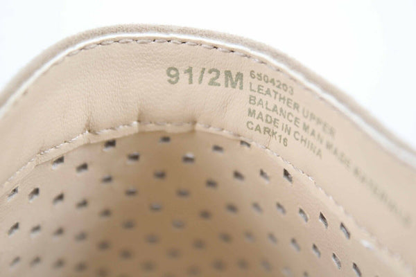 Isola Sz 9.5 Tan High Heel Slingback Strappy Perforated Suede Sandal