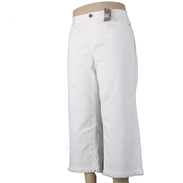 J Jill Capri Pant NEW $89 Authentic Fit Sz 18 x 24 White Full Leg Cotton Capri