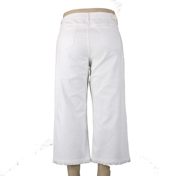 J Jill Capri Pant NEW $89 Authentic Fit Sz 18 x 24 White Full Leg Cotton Capri
