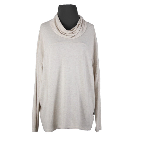 Cabi Sz S Tan Long Sleeve Loose Turtle Neck Rayon Spandex Top
