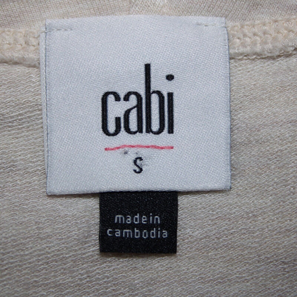 Cabi Sz S Tan Long Sleeve Loose Turtle Neck Rayon Spandex Top