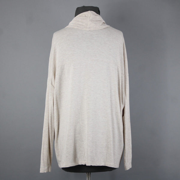 Cabi Sz S Tan Long Sleeve Loose Turtle Neck Rayon Spandex Top