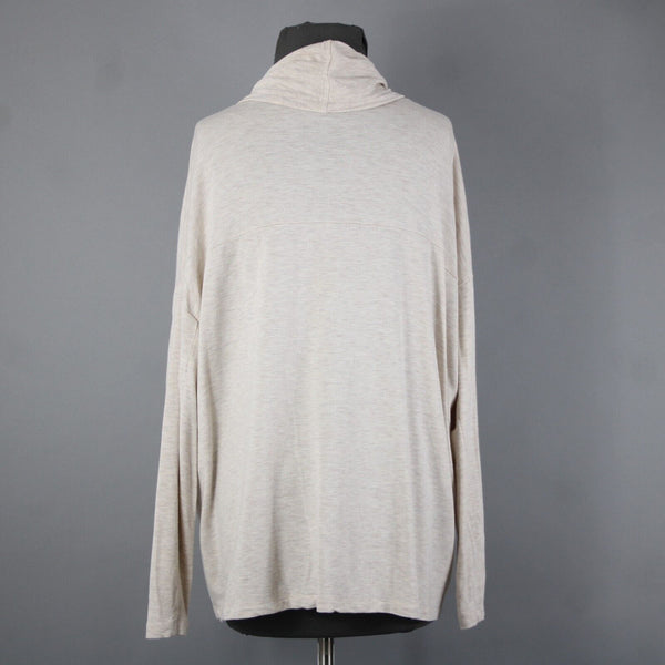 Cabi Sz S Tan Long Sleeve Loose Turtle Neck Rayon Spandex Top
