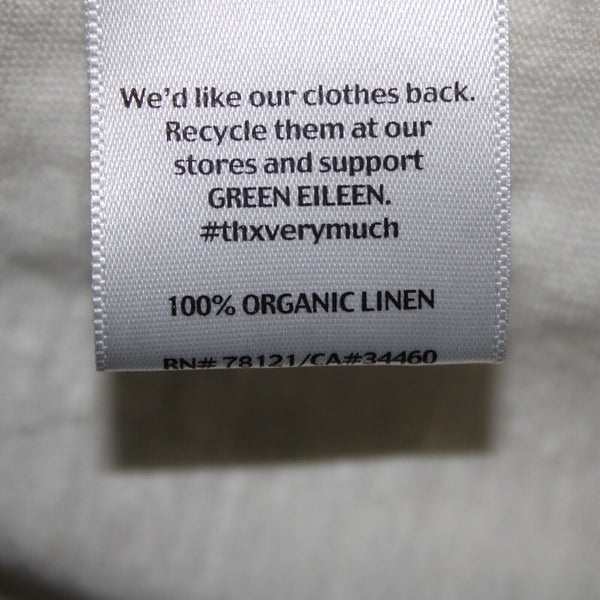 Eileen Fisher NEW $108 Sz M White Sleeveless Organic Linen Jersey Long Tank Top